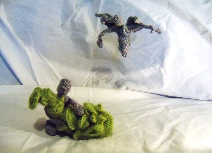 Winter 2010. The Funeral. I didn't conceptualize this small grouping of crochet sculpture. The forms just emerged as I was trying to keep my hands busy and my heart alive. 